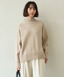 カシミヤブレンド ハイネックニット