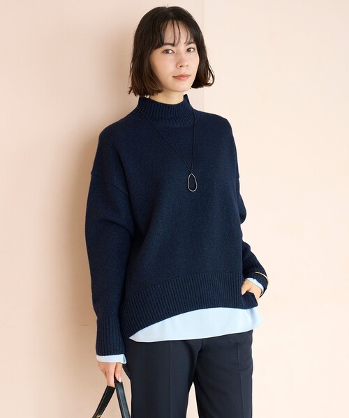 UNFILO(アンフィーロ)の「カシミヤブレンド ハイネックニット(ニット/セーター・レディース・ライトグレー系1/ベージュ系/ライトグレー系/グレー系/ライトグリーン系/アイボリー系/ライトグレー系2/グレー系1/ピンク系/レッド系/ネイビー系2・XX-LARGE/X-LARGE)」の9枚目の写真