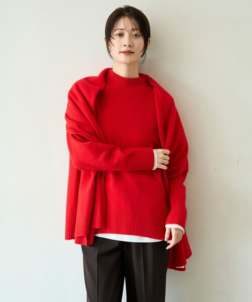 UNFILO(アンフィーロ)の「カシミヤブレンド ハイネックニット(ニット/セーター・レディース・ライトグレー系1/ベージュ系/ライトグレー系/グレー系/ライトグリーン系/アイボリー系/ライトグレー系2/グレー系1/ピンク系/レッド系/ネイビー系2・XX-LARGE/X-LARGE)」の19枚目の写真