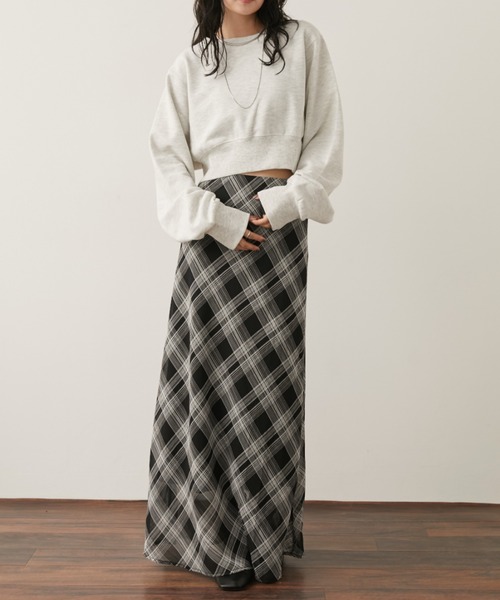 Aunt Marie's(アントマリーズ)の「チェックナロースカート(スカート・レディース・ネイビー/ブラック・SMALL/MEDIUM)」の10枚目の写真