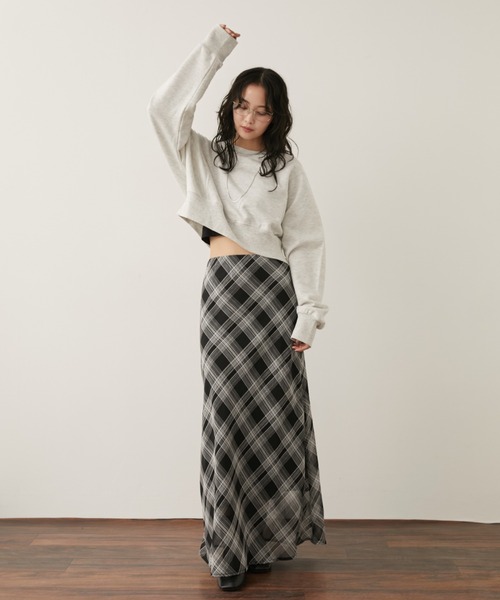 Aunt Marie's(アントマリーズ)の「チェックナロースカート(スカート・レディース・ネイビー/ブラック・SMALL/MEDIUM)」の13枚目の写真