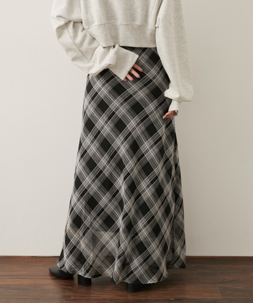 Aunt Marie's(アントマリーズ)の「チェックナロースカート(スカート・レディース・ネイビー/ブラック・SMALL/MEDIUM)」の9枚目の写真