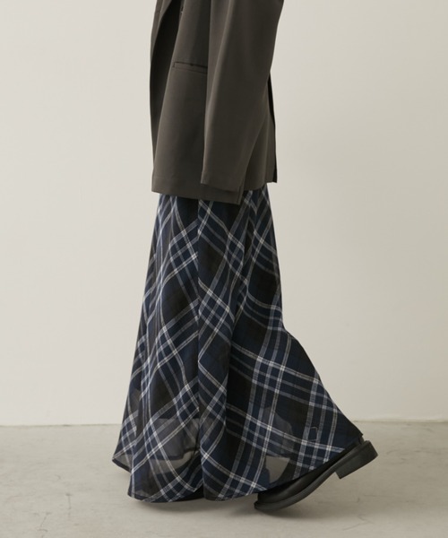 Aunt Marie's(アントマリーズ)の「チェックナロースカート(スカート・レディース・ネイビー/ブラック・SMALL/MEDIUM)」の19枚目の写真