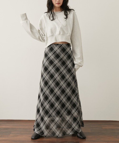 Aunt Marie's(アントマリーズ)の「チェックナロースカート(スカート・レディース・ネイビー/ブラック・SMALL/MEDIUM)」の12枚目の写真