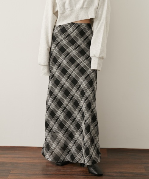 Aunt Marie's(アントマリーズ)の「チェックナロースカート(スカート・レディース・ネイビー/ブラック・SMALL/MEDIUM)」の14枚目の写真