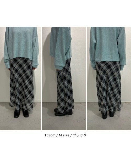 Aunt Marie's（アントマリーズ）の「チェックナロースカート（スカート・レディース・ネイビー/ブラック・SMALL/MEDIUM）」の21枚目の写真