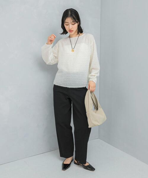 URBAN RESEARCH ROSSO WOMEN(アーバンリサーチ ロッソ)の「カットジャガードプルオーバー(その他トップス・レディース・ネイビー/アイボリー・FREE)」の7枚目の写真