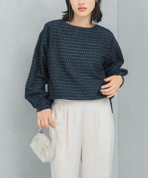 URBAN RESEARCH ROSSO WOMEN(アーバンリサーチ ロッソ)の「カットジャガードプルオーバー(その他トップス・レディース・ネイビー/アイボリー・FREE)」の10枚目の写真