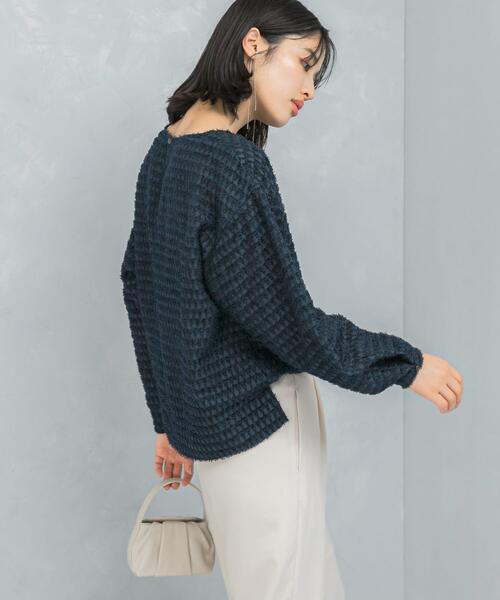 URBAN RESEARCH ROSSO WOMEN(アーバンリサーチ ロッソ)の「カットジャガードプルオーバー(その他トップス・レディース・ネイビー/アイボリー・FREE)」の11枚目の写真