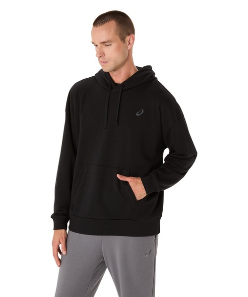 ASICS（アシックス）の「リラックスフィットフーディー（パーカー・メンズ・ブラック・M/L/XL/S）」の3枚目の写真