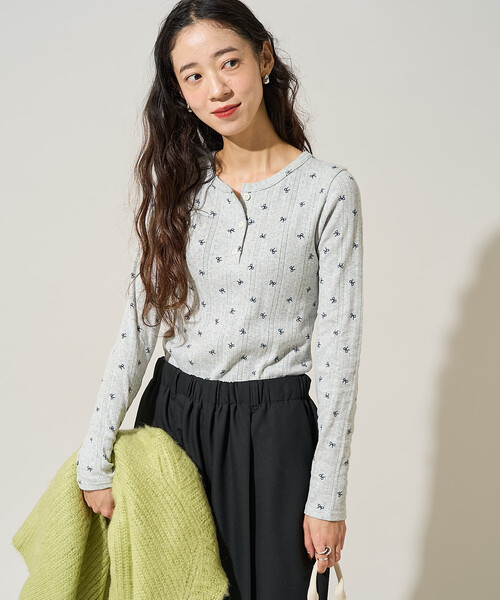 リボン柄 カットソー tricot COMME des GARCONS - トリコ コム