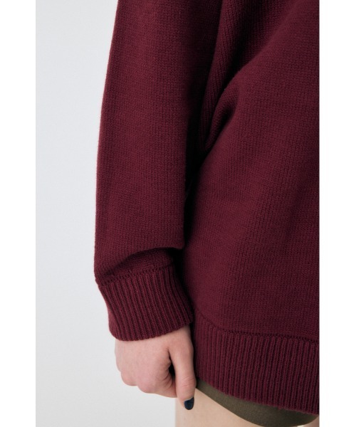 MOUSSY(マウジー)の「【ZOZO・一部店舗限定】MOUSSY LOGO KNIT / マウジーロゴニット(ニット/セーター・レディース・ブラック/オフホワイト/ブラウン/ボルドー/ダークグリーン・FREE)」の13枚目の写真