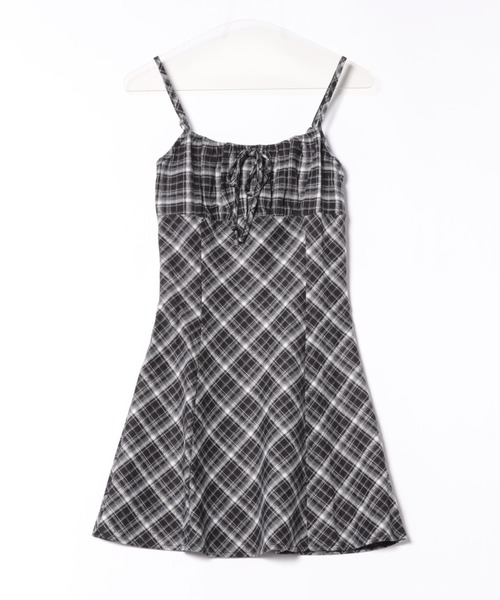SpRay（スプレイ）の「チェック切替ミニキャミワンピース（ワンピース・レディース・ブラック/ブラウン/ワイン/レンガ・FREE）」の13枚目の写真