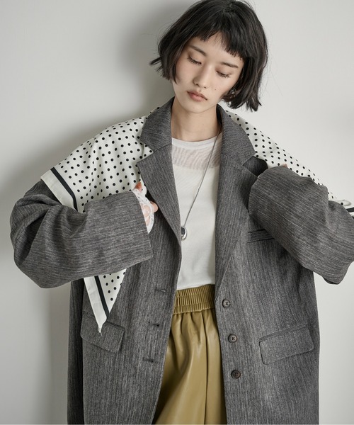 THE YOn(ザヨン)の「ドット大判スカーフ(バンダナ/スカーフ・レディース・ブラック/ベージュ/アイボリー・FREE)」の14枚目の写真