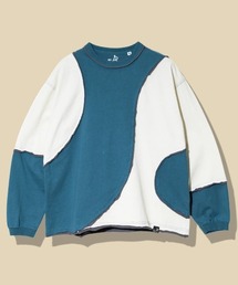 go slow caravan | USA/C カットオフ 歪み切替 ロングスリーブ TEE(Tシャツ/カットソー)