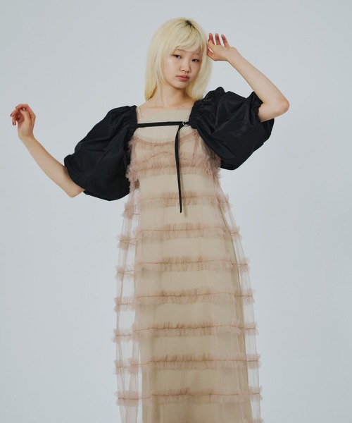 フリルラインガーリードレス / frill line girly dress