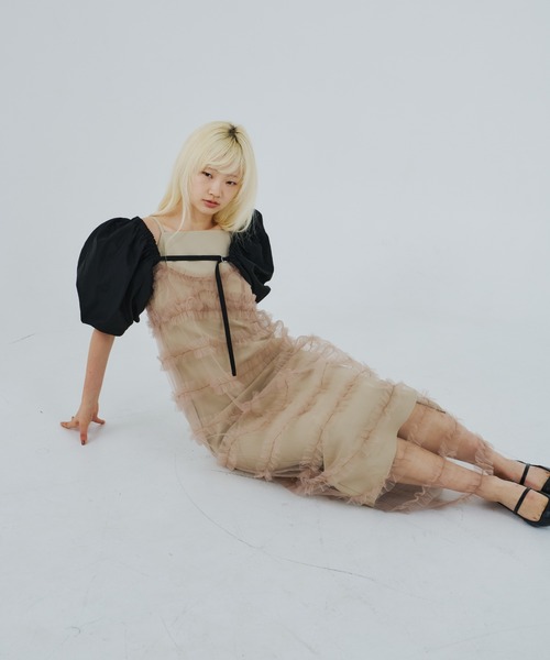 フリルラインガーリードレス / frill line girly dress