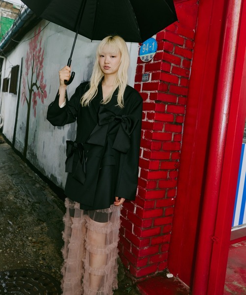 ANDRESD(アンドレスド)の「フリルラインガーリードレス / frill line girly dress(ドレス・レディース・チャコール/ブラック/ベージュ・S/M/L)」の18枚目の写真