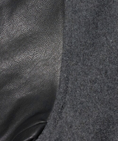 BEAUTY&YOUTH UNITED ARROWS(ビューティーアンドユースユナイテッドアローズ)の「【WEB限定 WARDROBE SMART】グレーメルトン レザーライク スタジャン(スタジャン・メンズ・ダークグレー・S/M/L/XL)」の19枚目の写真