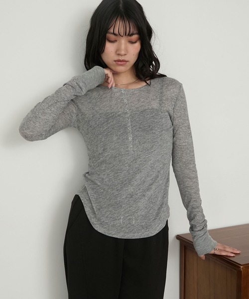 シェリーページ LILY BROWN Lingerie】シアーフロッキートップス×バンドゥセット