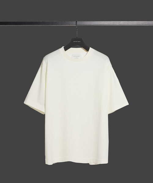 UNITED TOKYO(ユナイテッドトウキョウ)の「【残りわずか】OPTIMA COOL リラックスTee 日本初|高級綿×冷却ナイロン(Tシャツ/カットソー・メンズ・ブラック/オフホワイト/ダークグレー・1/2/3)」の2枚目の写真