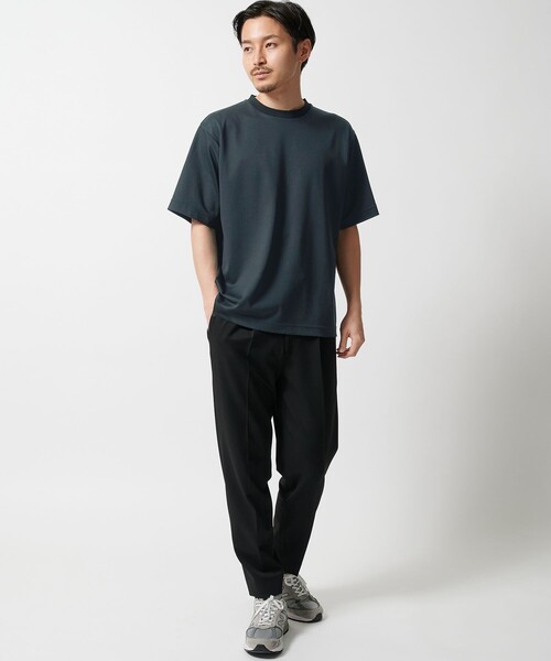UNITED TOKYO(ユナイテッドトウキョウ)の「【残りわずか】OPTIMA COOL リラックスTee 日本初|高級綿×冷却ナイロン(Tシャツ/カットソー・メンズ・ブラック/オフホワイト/ダークグレー・1/2/3)」の5枚目の写真