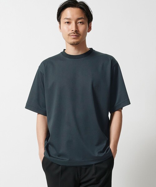 UNITED TOKYO(ユナイテッドトウキョウ)の「【残りわずか】OPTIMA COOL リラックスTee 日本初|高級綿×冷却ナイロン(Tシャツ/カットソー・メンズ・ブラック/オフホワイト/ダークグレー・1/2/3)」の6枚目の写真