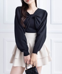 clear | マルチwayリボンアンサンブルニットトップス[着回し力抜群 ガーリー]≪AW新作≫(ニット/セーター)