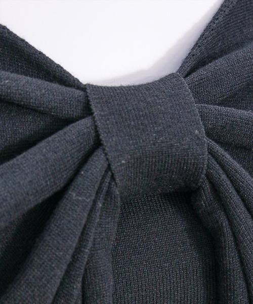 clear（クリア）の「マルチwayリボンアンサンブルニットトップス[着回し力抜群 ガーリー]（ニット/セーター・レディース・ボルドー/ブラック/アイボリー/グレー/ブラウン・F）」の22枚目の写真