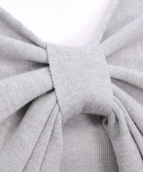 clear（クリア）の「マルチwayリボンアンサンブルニットトップス[着回し力抜群 ガーリー]（ニット/セーター・レディース・ボルドー/ブラック/アイボリー/グレー/ブラウン・F）」の13枚目の写真