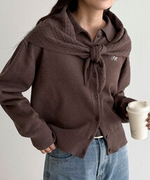 fredy emue | ニットシャツカーディガン バブーシュカ付き(ニット/セーター)