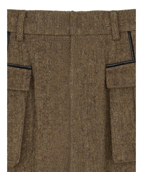 Ameri（アメリ）の「UND TWEED WORK DETAIL SKIRT（スカート・レディース・チャコールグレー/ブラウン・MEDIUM/SMALL）」の9枚目の写真