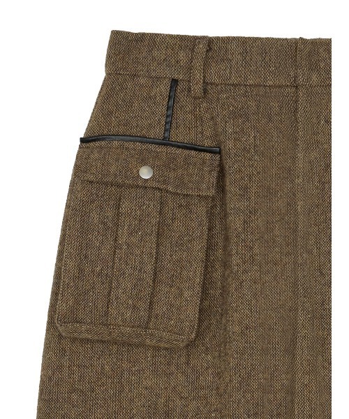 Ameri（アメリ）の「UND TWEED WORK DETAIL SKIRT（スカート・レディース・チャコールグレー/ブラウン・MEDIUM/SMALL）」の10枚目の写真