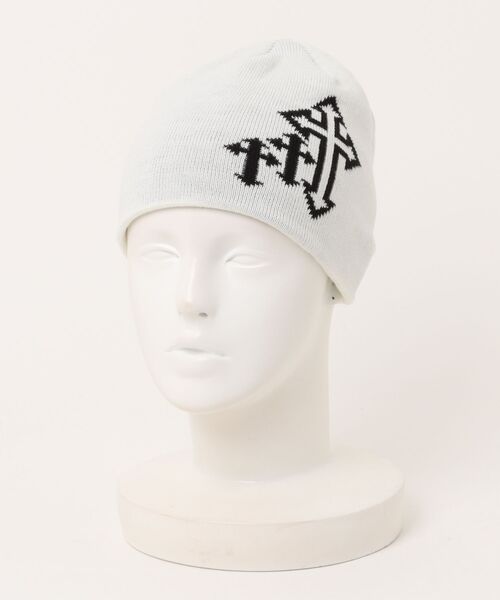 セール】シングルニットビーニー/クロス/ユニセックス（ニットキャップ