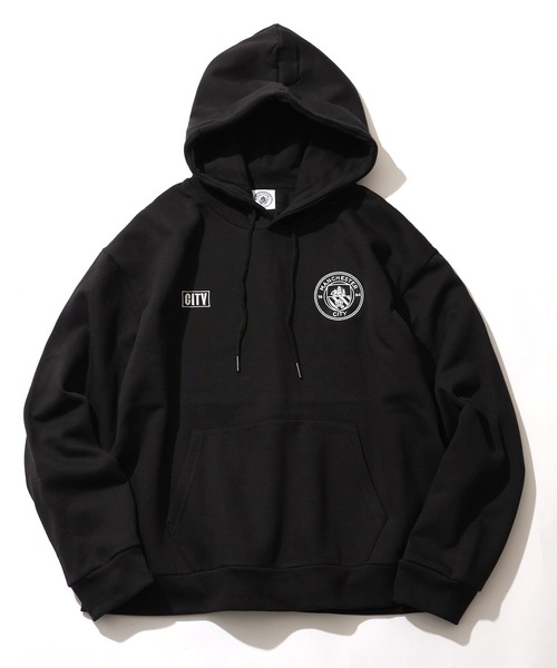 【新品タグ付き】マンチェスターシティロゴ セットアップ 刺繍 黒 XL セール】【Manchester City/マンチェスターシティー】エンブレムロゴ