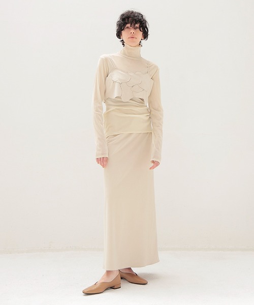 DRESSLAVE（ドレスレイブ）の「suede long skirt(スエードロングスカート)（スカート・レディース・ホワイト/ブラウン・38/36）」の7枚目の写真