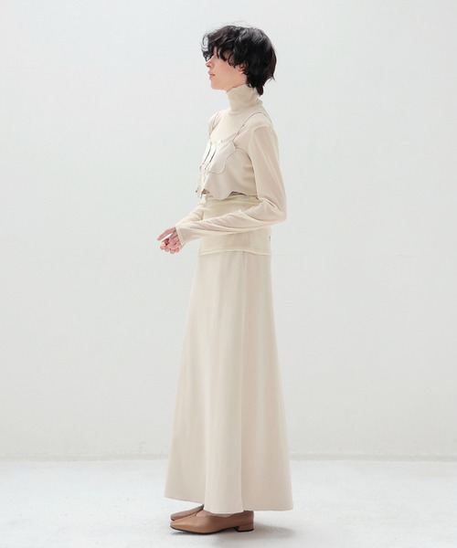 DRESSLAVE（ドレスレイブ）の「suede long skirt(スエードロングスカート)（スカート・レディース・ホワイト/ブラウン・38/36）」の8枚目の写真
