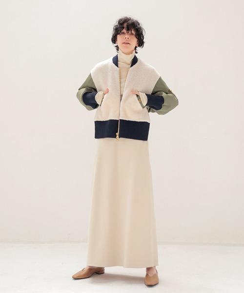 DRESSLAVE（ドレスレイブ）の「suede long skirt(スエードロングスカート)（スカート・レディース・ホワイト/ブラウン・38/36）」の10枚目の写真