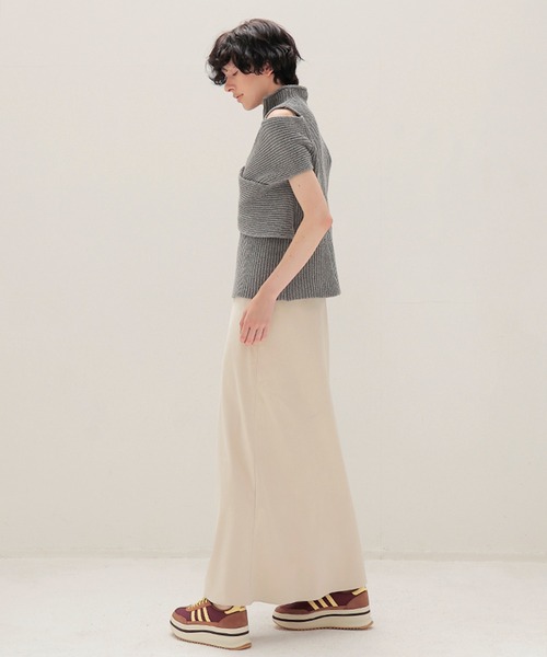 DRESSLAVE（ドレスレイブ）の「suede long skirt(スエードロングスカート)（スカート・レディース・ホワイト/ブラウン・38/36）」の13枚目の写真