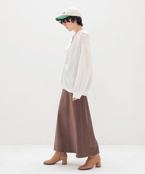 DRESSLAVE（ドレスレイブ）の「suede long skirt(スエードロングスカート)（スカート・レディース・ホワイト/ブラウン・38/36）」の19枚目の写真