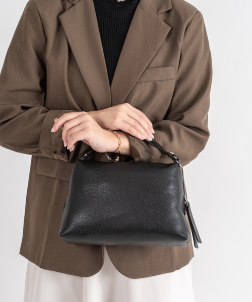 GIANNI CHIARINI（ジャンニ キアリーニ）の「【GIANNI CHIARINI/ジャンニキアリーニ】2WAY レザーハンドバッグ ショルダーバッグ アリファ M BS 8148 COMM GRN（ショルダーバッグ・レディース・ブラック・FREE）」の8枚目の写真