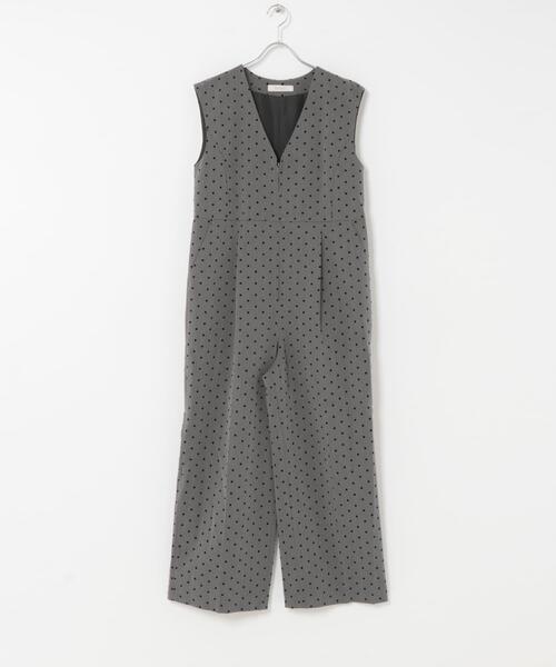 F by ROSSO（エフバイロッソ）の「F by ROSSO　フロッキードットオールインワン（サロペット/オーバーオール・レディース・グレー/ブラック・36/38）」の15枚目の写真