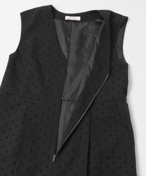 F by ROSSO（エフバイロッソ）の「F by ROSSO　フロッキードットオールインワン（サロペット/オーバーオール・レディース・グレー/ブラック・36/38）」の10枚目の写真