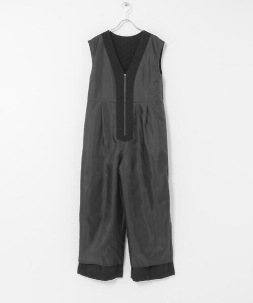 F by ROSSO（エフバイロッソ）の「F by ROSSO　フロッキードットオールインワン（サロペット/オーバーオール・レディース・グレー/ブラック・36/38）」の12枚目の写真
