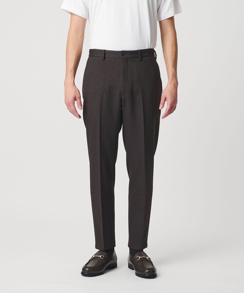 WEB限定 WARDROBE SMART】ウールライク ノープリーツ パンツ