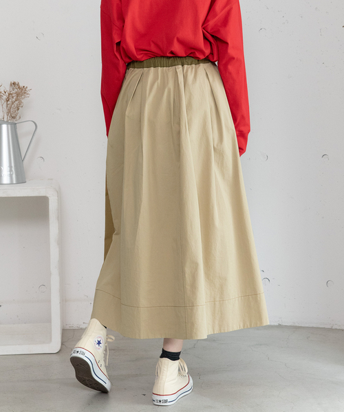 POU DOU DOU（プードゥドゥ）の「2wayバイカラータックスカート（スカート・レディース・ベージュ/ブルー系/カーキ・M）」の14枚目の写真