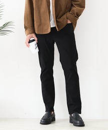 【BLUE STANDARD/ブルースタンダード】快適!スーパーストレッチ起毛パンツ レギュラーストレート 暖パン イージーケア 前開き ウエストゴム UVカット
