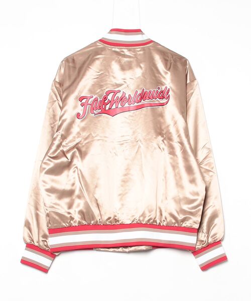 HUF(ハフ)の「【C-HUF】【HUF/ハフ】CRACKERJACK SATIN BASEBALL JACKET JK00372(ブルゾン・メンズ・オートミール・MEDIUM/X-LARGE)」の2枚目の写真