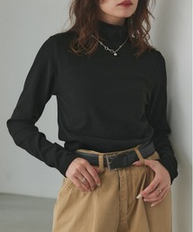CICA配合 ハイネック リブトップス