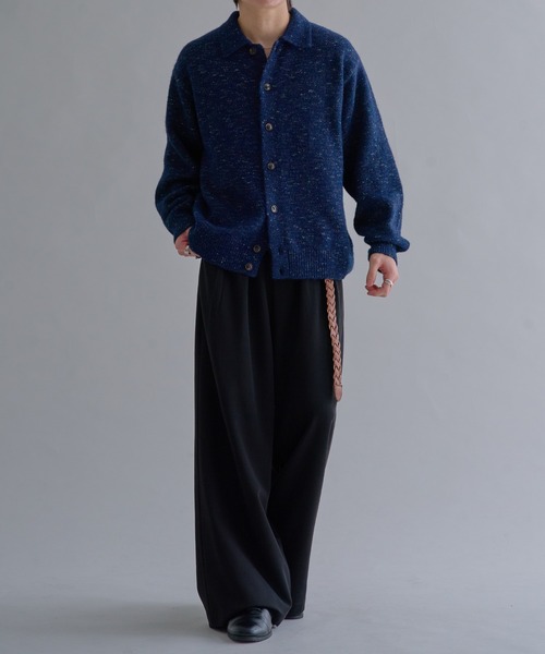 ウールブレンドメランジルーズニットシャツ（ニット/セーター）｜epnok